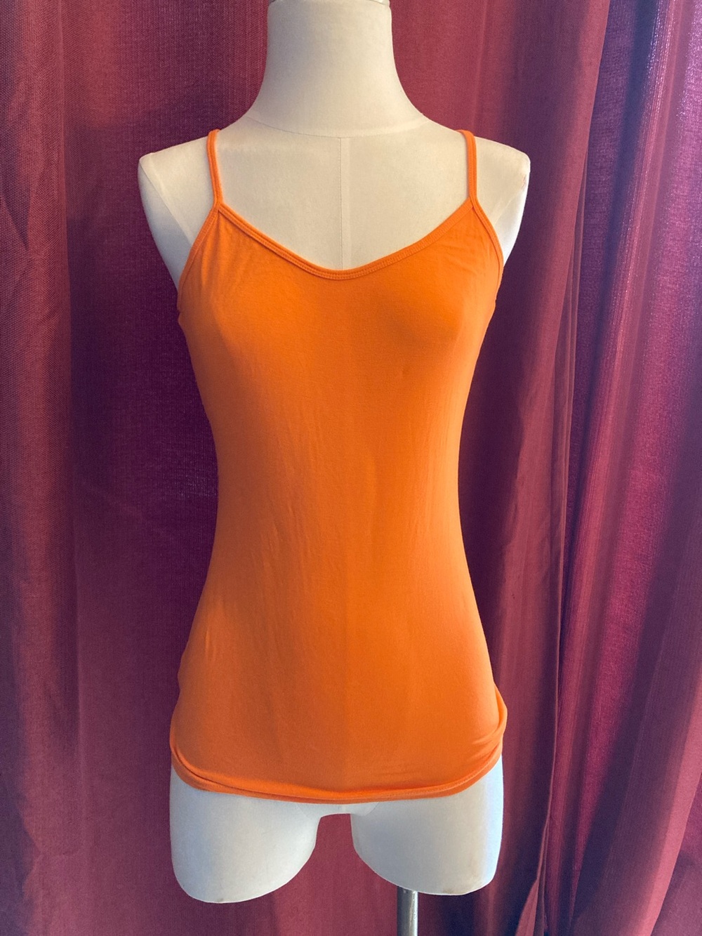 Solow Women’s Orange Spaghetti Strap Tank Top